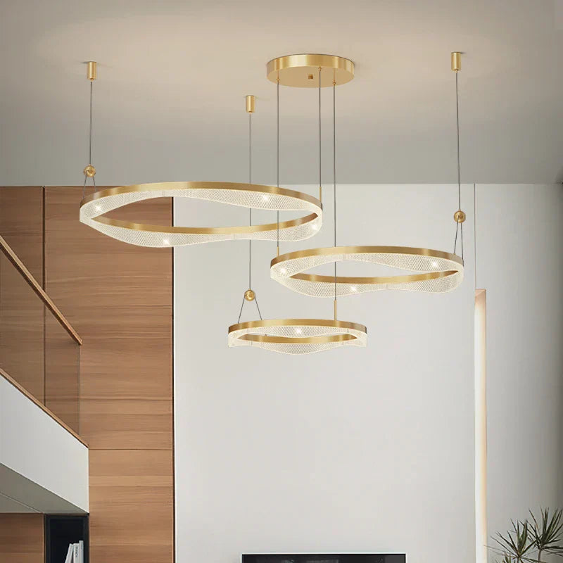 LED Ring Pendant Chandelier for Living Room Bedroom and Dining Room