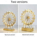 LED Ferris Wheel Table Lamp for Bedroom Decor Stainless Steel Night Light