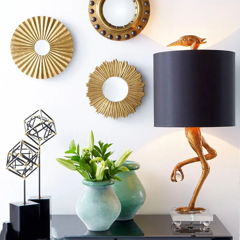 Ostrich Table Lamp - Unique American Bird Light for Home Decor