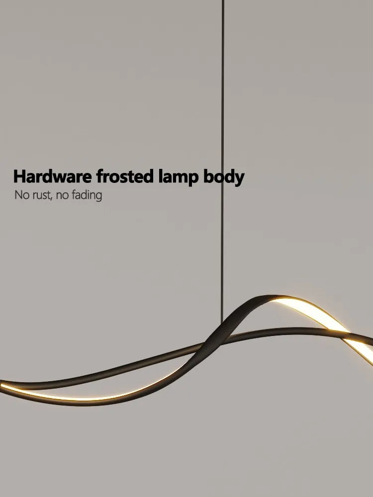 Nordic Style Chandelier Modern Dining Room Strip Lamps