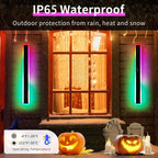 RGB LED Outdoor Wall Lantern Sconce IP65 Waterproof 7-Color Dimmable Light