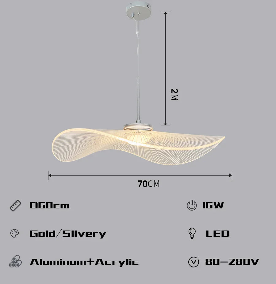 Postmodern Waves Design LED Chandeliers, Loft Living Room Office Lighting Fixtures