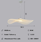 Postmodern Waves Design LED Chandeliers, Loft Living Room Office Lighting Fixtures