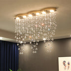 Oval Crystal Chandeliers for Living Room and Bar Lighting