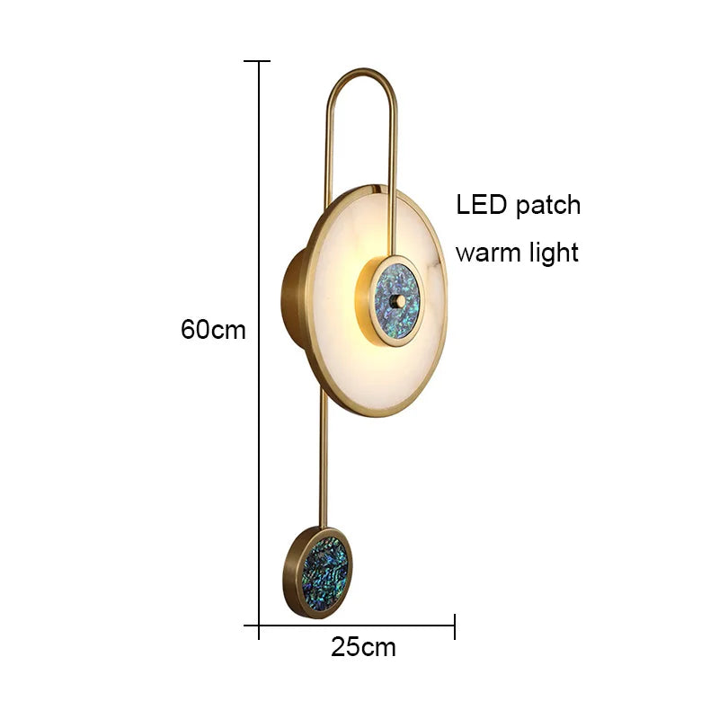 Shell Glass Rod Wall Lamp Modern Light Living Room Bedroom Study LED Lighting