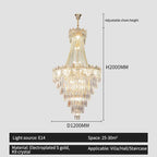 Elegant Crystal Duplex Chandelier for Livingroom, Hotel, and Villa