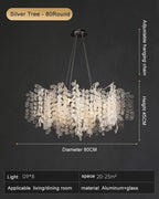 Crystal Pendant Chandelier: Elegant Lighting Fixture for Home, Dining Room, and Hotel