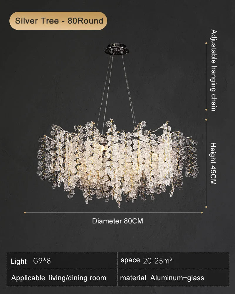 Crystal Pendant Chandelier: Elegant Lighting Fixture for Home, Dining Room, and Hotel