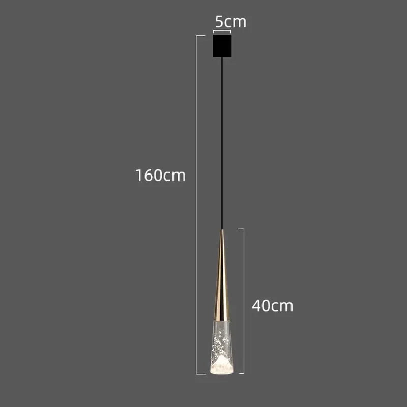LED Rain Drop Chandelier Staircase Pendant Light Fixture Modern Nordic Design