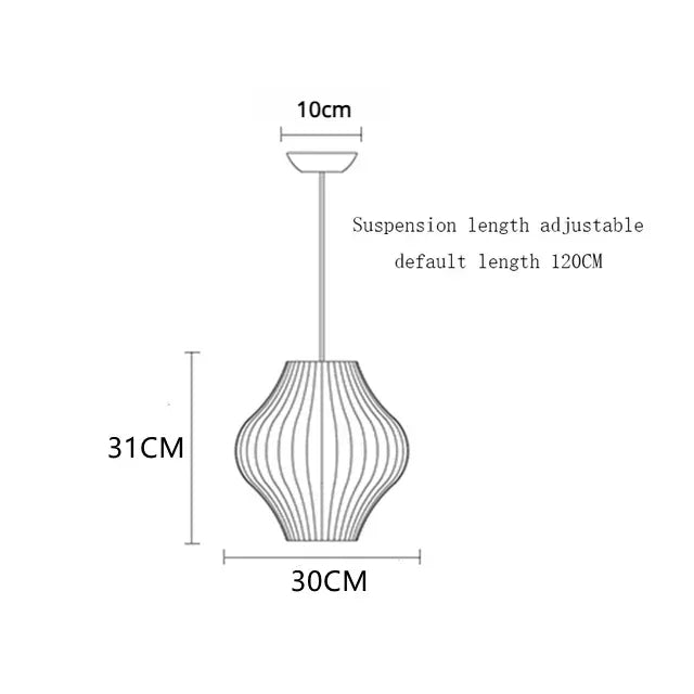 Silk Pendant Lamp: Designer LED Lighting for Living Room, Hotel, and Restaurant