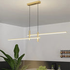 Modern Minimalist Gold Black Dining Table Chandelier for Kitchen & Dining Room