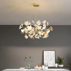 Ginkgo Leaf Chandelier: Elegant Nordic Art Luxury for Dining Room, Bedroom, Living Room