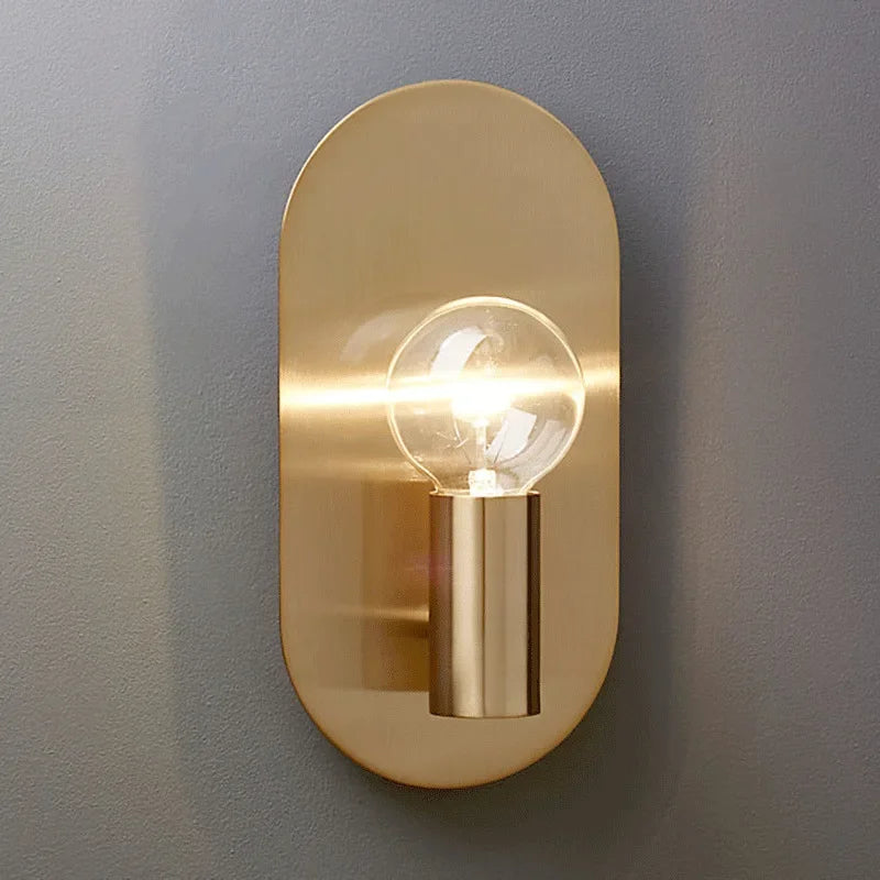 Gold Wall Lamp Sconce for Modern Bedroom Decor and Night Light