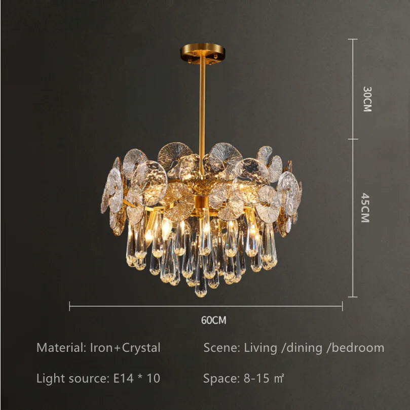 2024 Crystal Chandelier for Luxurious Living Spaces