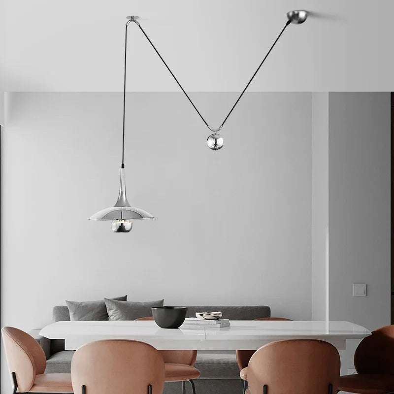 Shift UFO Pendant Light: Adjustable Height, Creative Design for Restaurants
