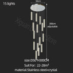 Modern Crystal Chandelier: Luxury Lighting for Living Room, Dining, Cafe, Staircase