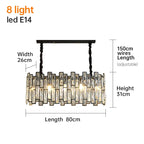 Luxury Crystal Chandeliers by Afralia™: Modern LED Pendant Lights for Living Room & Kitchen Island