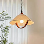 Wood Ceiling Pendant Lights for Kitchen Bedroom, Elegant Retractable Chandelier for Home Decor
