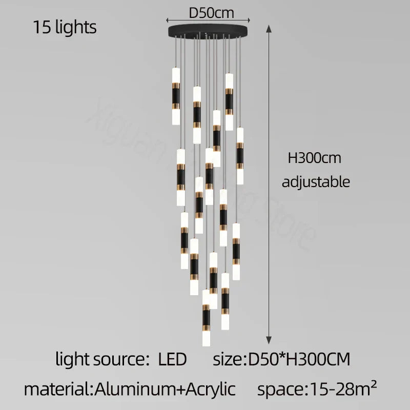 Nordic LED Ceiling Chandelier for Home Decor - Modern Lighting Fixture for Living Room