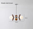 Tayla Chandelier: Middle Ancient Bauhaus Design Glass Ball LED Light