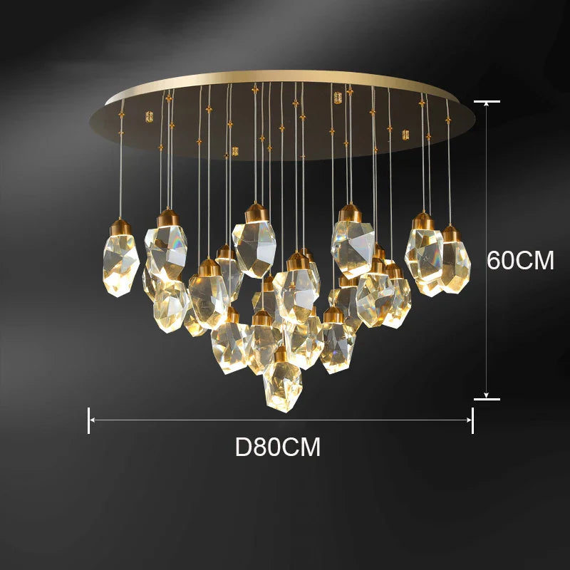 Crystal Chandelier: Luxury Pendant Light for Living and Dining Room