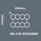 Honeycomb LED Ceiling Light for Car Showroom and Workshop