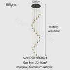 Modern Fashion Long-Line Chandelier for Living & Dining Rooms