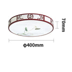 Mahogany LED Ceiling Lamp Minimalism Round/Square Interior Lighting for Living Room & Dining Room