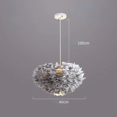 Nordic Feather Pendant Light LED Lamp for Living Room, Bedroom, Dining, Children's