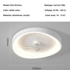 Nordic Style Bedroom LED Ceiling Fan Light White Modern Luminarias Pendant Fixtures