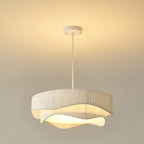 Modern White Fabric Chandelier Pendant Light Fixture