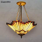 Stained Glass Tiffany Chandelier Pendant Light for Mediterranean Home Decor