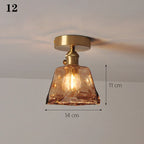 Glass Shade Pendant Ceiling Lamp for Kitchen Aisle Bedroom LED Lights Fixtures