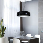 Modern Aluminum LED Pendant Lamp, Dia35/48/60cm, Black/White, Round Droplight