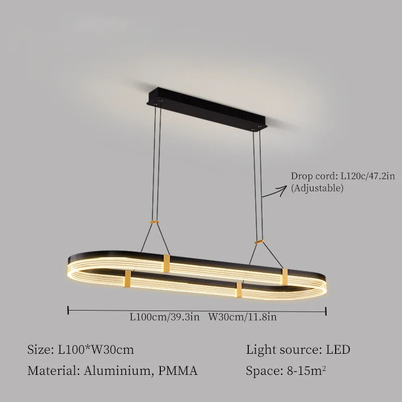 LED Ceiling Pendant Lights Modern Minimalist Chandelier for Living Room Dining Table Decor