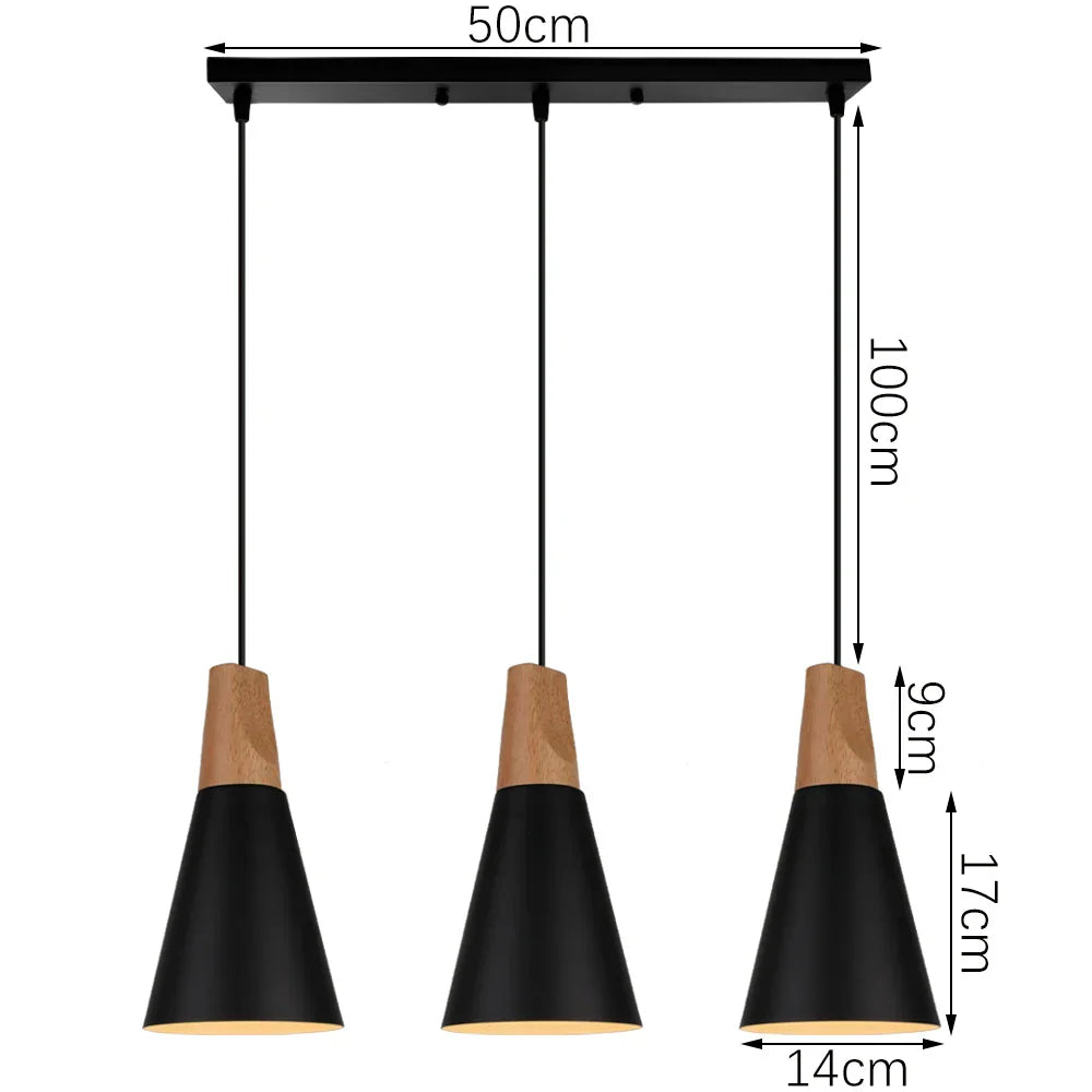 Nordic Retro LED Pendant Chandelier for Modern Home Lighting