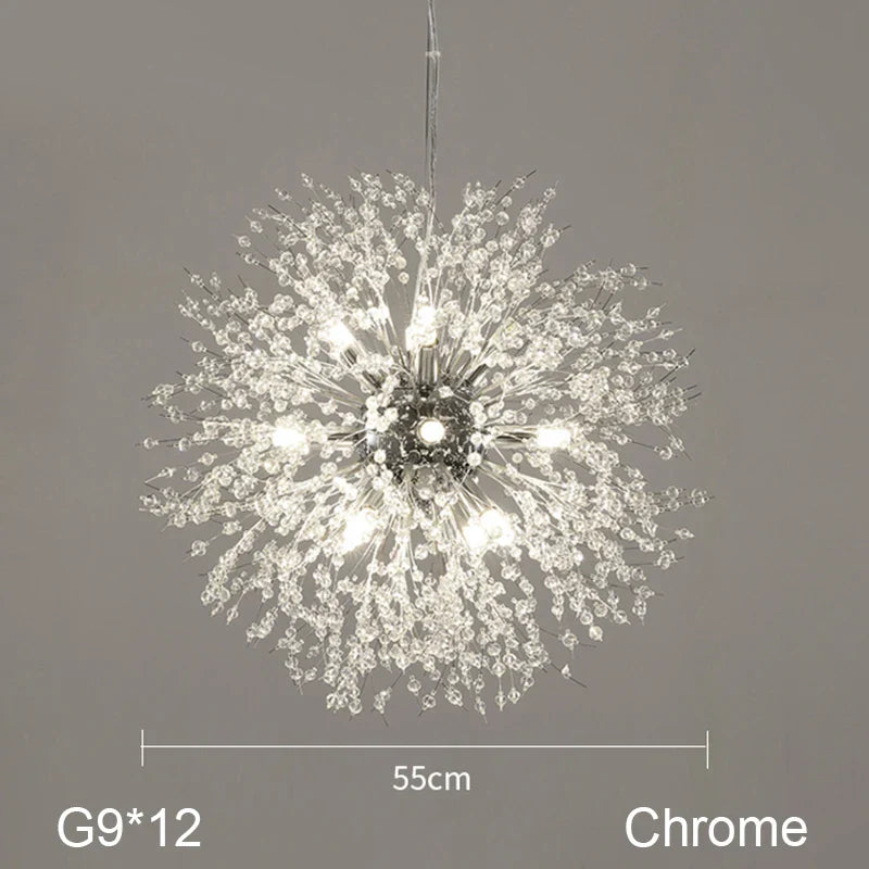 Dandelion Chandelier: Nordic Minimalist Wrought Iron LED Indoor Light for Living Room