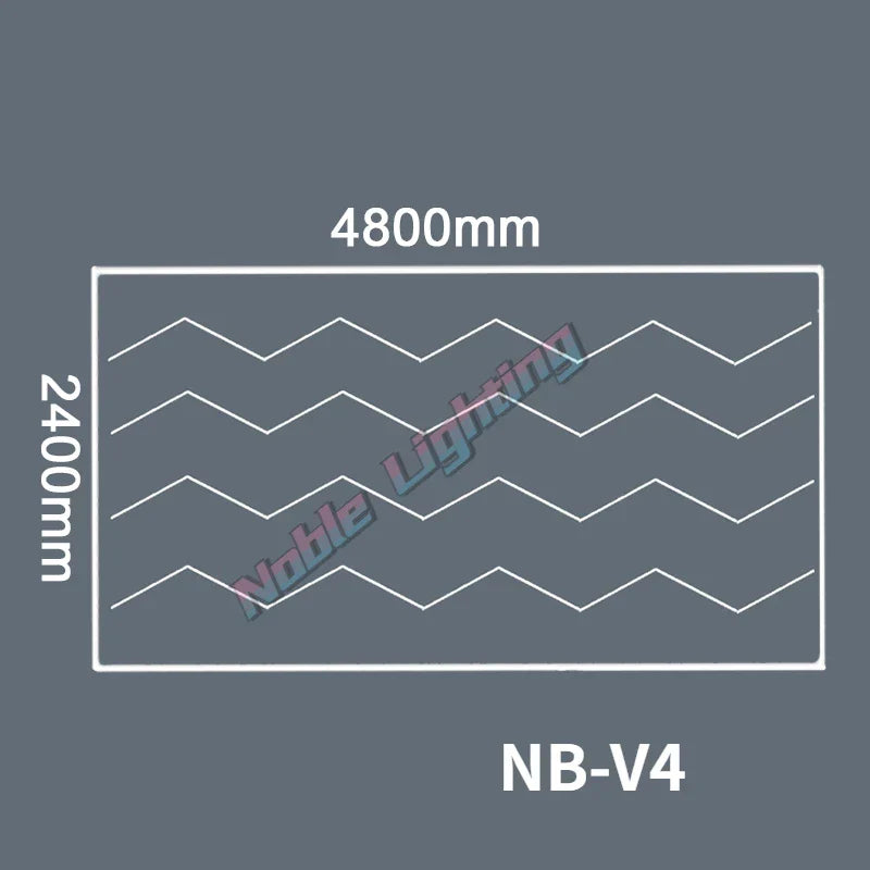 Hexagon LED Garage Ceiling Light for Auto Repair Workshop, Customizable 4.8M Size