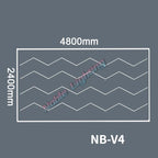 Hexagon LED Garage Ceiling Light for Auto Repair Workshop, Customizable 4.8M Size