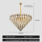 Crystal Chandelier: Elegant Small Duplex Living Room Loft Hotel Lobby Staircase Lighting