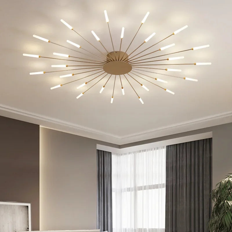 Nordic Gold LED Chandelier Ceiling Lights for Home Lighting