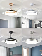 LED Invisible Fan Lamp Modern Ceiling Chandelier for Living Room Bedroom