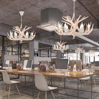 Antler Pendant Chandelier for Home Decor and Lighting, Industrial Style Deer Horn Fixture