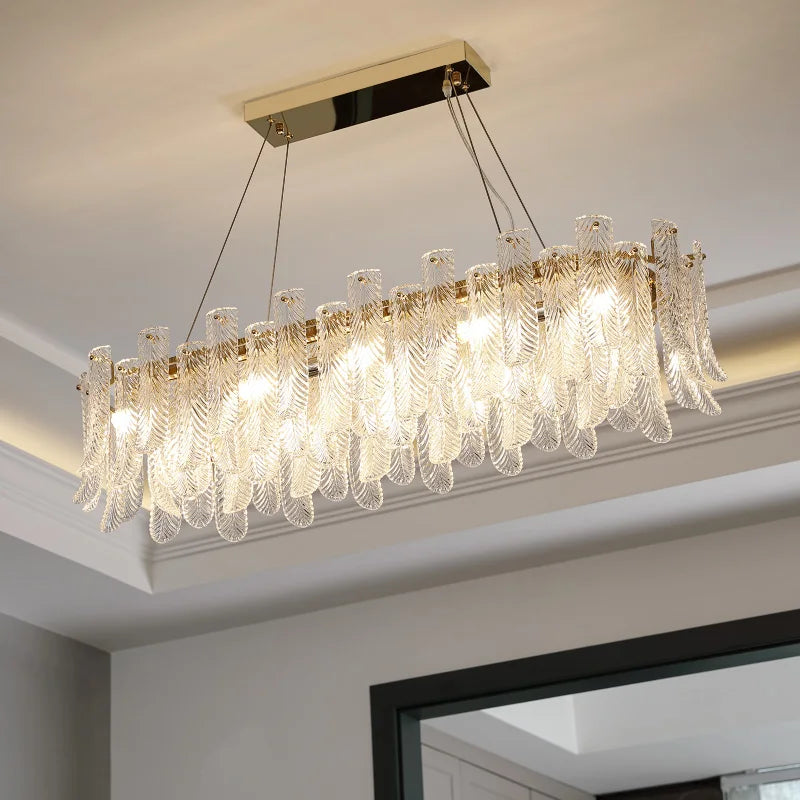 Crystal LED Ceiling Lamp for Modern Living Room with Warm Light and Eye Protection