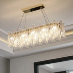 Crystal LED Ceiling Lamp for Modern Living Room with Warm Light and Eye Protection