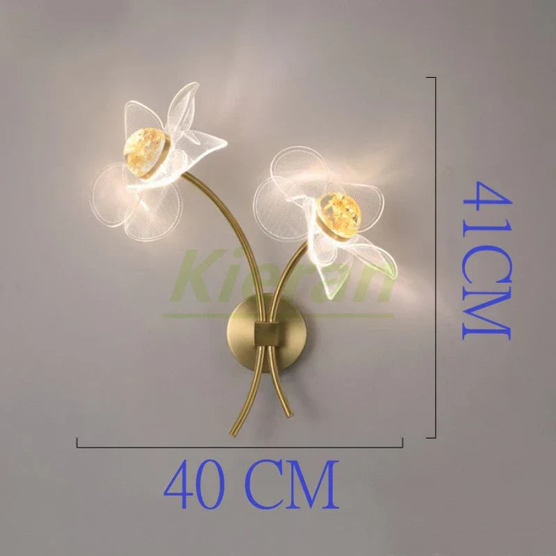 Sunflower LED Wall Lamp: Nordic Modern Bedroom Decor Flower Wall Light