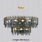 Gold Metal Chain LED Pendant Lights for Modern Luxury Living Room
