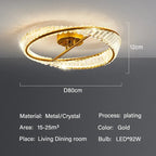 Crystal LED Ceiling Lights for Modern Luxury Dining Room Decor