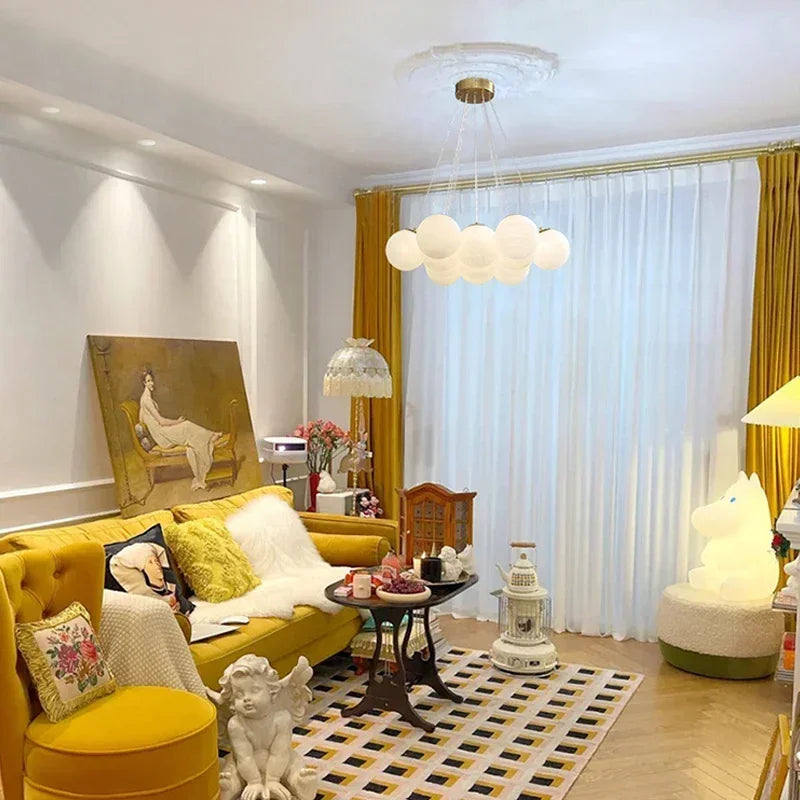 Glass Ball Ceiling Hanging Lamps - French Magic Bean Pendant Lights for Home Decor