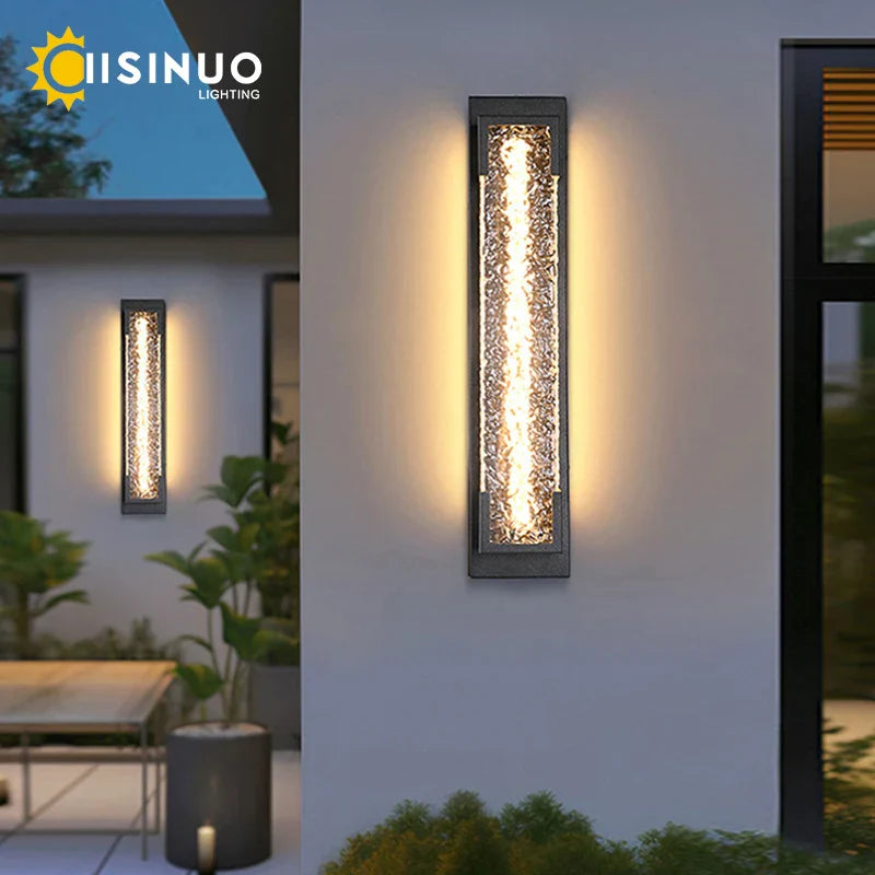 Dimmable LED Stainless Steel Outdoor Wall Sconce for Villa Garage Garden Courtyard